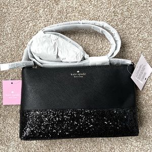 New with tags! Kate Spade New York Ramey Crossbody Purse, Black Sparkle